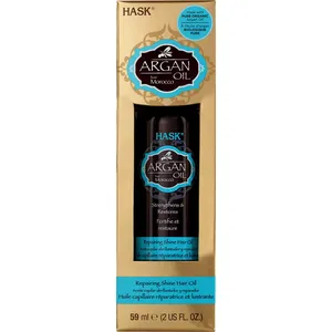 HASK Argan Oil Repairing Shine Oil Box - Lightweight Frizz Control for Dry, Damaged Hair