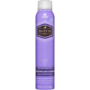 HASK Biotin Boost Thickening Dry Shampoo - Lightweight Oil Absorbing Formula with Collagen & Coffee