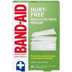 HURT-FREE Non-Stick Wound Care Pads 5x7.6cm - Gentle Protection for Cuts, Scrapes, and Burns