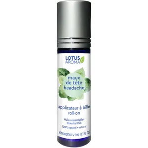 Headache Relief Essential Oil Roll-On with Spearmint, Peppermint, and Wintergreen - 10ml