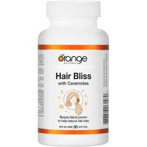 Healthy Hair Support with Orange Naturals Hair Bliss Softgels - 30 Count, Promotes Hair Growth