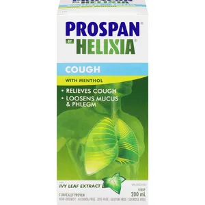 Helixia Cough Menthol - Clinically Proven Relief, Non-Drowsy, Alcohol-Free, Gluten-Free - 5mL Dose