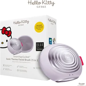 Hello Kitty Sonic Thermo Facial Brush - 5 in 1, Purple, AI-Powered Skincare Device