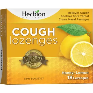 Herbion Cough Lozenge Honey Lemon - Herbal Relief for Cough, Sore Throat, and Nasal Congestion