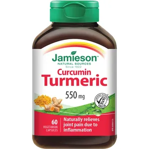 High Potency Curcumin Turmeric Capsules for Joint Pain Relief and Antioxidant Support