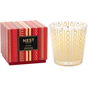 Holiday 3-Wick Candle by NEST New York - Pomegranate, Mandarin Orange, Pine & Cinnamon Blend
