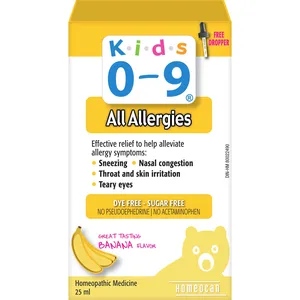 Homeocan Kids 0-9 All Allergies Oral Solution - Natural Relief for Sneezing, Congestion, and Irritation