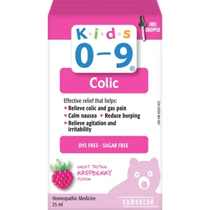 Homeocan Kids 0-9 Colic Drops for Gas Pain Relief, Calm Nausea, and Reduce Irritability