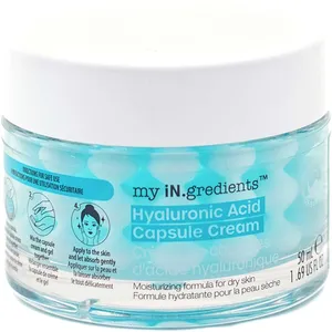 Hyaluronic Acid Capsule Cream for Dry Skin - Blue Hydrating Moisturizer, No Animal Testing