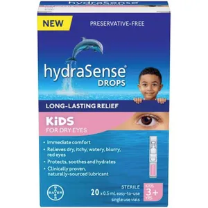 HydraSense Kids Dry Eyes Relief - Preservative-Free, Naturally Sourced Lubricant, 3+ Years