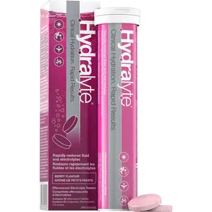 Hydralyte Effervescent Electrolyte Tablets - Berry Flavor for Rapid Hydration and Electrolyte Balance