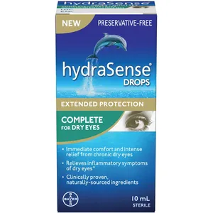 Hydrasense Complete Eye Drops for Dry Eyes â€“ Preservative-Free Moisturizing Relief for Contact Lens Users