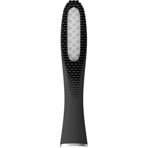 ISSA Hybrid Wave Brush Head Black - Ultra-Flexible Silicone Bristles for Ultimate Gum Protection