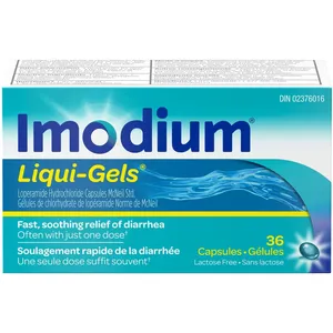 Imodium Diarrhea Relief Liqui-Gels 36 Count - Fast Acting Antidiarrheal Loperamide Hydrochloride