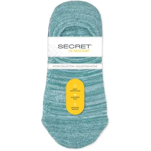 InMotion High Cut Half Cushion Liner Socks - One Size, 3 Pairs, Moisture Wicking, Sport, Mesh