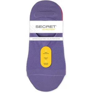 InMotion Ultra Low Diamond Mesh Liner - ONE SIZE - 3 Pairs - Non-Slip, Moisture Wicking, Sporty