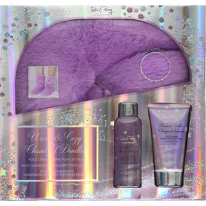 India & Purry Alchemy Living Foot Care Set - 100ml Scrub, 60ml Lotion & Plush Slipper Boot