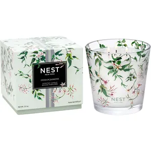 Indian Jasmine 3-Wick Candle - Bright Red Berries, Bergamot & Pink Pepper - NEST New York