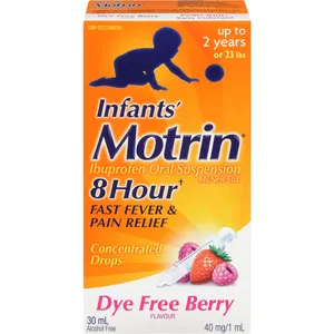 Infants' Motrin Liquid Cold Drops - Dye-Free Berry Flavor for Fever Relief 4-24 Months