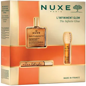 Infinite Glow Set with Huile ProdigieuseÂ® Or, Honey Lip Care, and Roll-on Radiance