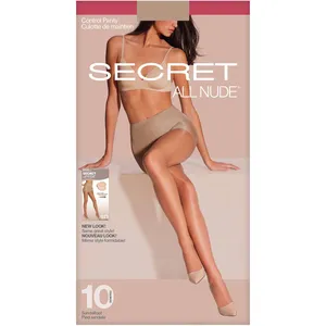 Invisible Sheer Control Top Panty - 10 Denier, Sandalfoot, All Nude Color, Ultra Sheer Design
