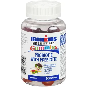 Iron Kids Essentials Gummies Probiotic w/Prebiotic - Digestive Health Support for Children