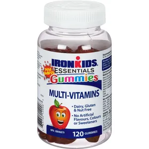 Iron Kids Multi Vitamin Gummies - No Preservatives, Gluten Free, Natural Flavors, 60 Count
