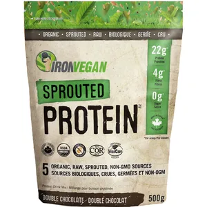 Iron Vegan Sprouted Protein Powder - 17g Plant-Based Protein, Organic, Gluten-Free, Vegan