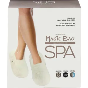 Ivory Plush Heatable Slippers for Small/Medium Feet - Comfort and Relaxation with Organic Oats