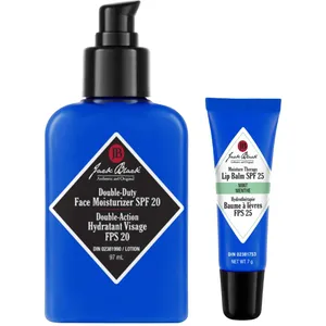 Jack Black Bundle SPF Duo: Double Duty Moisturizer SPF 20 & Lip Balm Mint SPF 25 Set