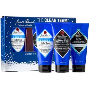 Jack Black Set The Clean Team - Turbo Wash, Big Sir Body & Hair Cleanser, All-Over Wash Trio
