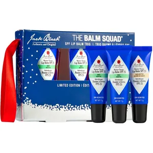 Jack Black Set Two For The Road Lip Balm Trio - SPF 25, Natural Mint & Shea Butter, Moisturizing Care
