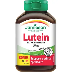 Jamieson Lutein Extra Strength 20 mg with Zeaxanthin for Eye Health - 30 Softgels