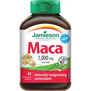 Jamieson Maca 50 mg - Natural Libido Booster, Mood Enhancer & Antioxidant for Adults