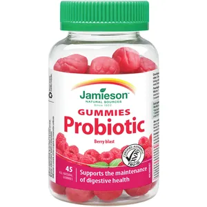 Jamieson Probiotic Berry Blast Gummies - 1 Billion Active Cells, Raspberry Flavor, Ages 3+