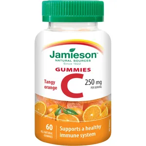 Jamieson Vitamin C Gummies - Tangy Orange, Vegetarian-Friendly, 250mg Antioxidants, No Gelatin