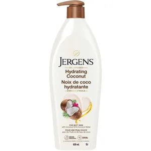 Jergens Hydrating Coconut Moisturizer for Dry Skin - 24-Hour Nourishing Formula with Coconut Oil