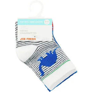 Joe Fresh Baby Boy Crew Socks with Grippers - Comfortable Cotton Blend for Infants
