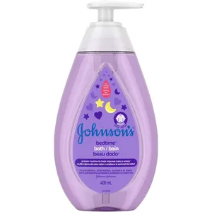 Johnson's Baby Bedtime Bath Wash 400mL - Gentle Cleanser with NaturalCalm for Soft Skin
