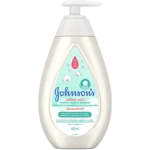 Johnson's Baby CottonTouch Bath Wash & Shampoo, 400mL - Gentle, Tear-Free, Hypoallergenic Formula