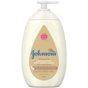 Johnson's Baby Lotion for Dry Skin, Skin Nourish Vanilla Oat - Gentle Moisturizer for Delicate Skin