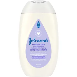 Johnson's Jbaby Sensitive Wash Light Scent 400 mL - Gentle 2-in-1 Baby Shampoo & Body Wash