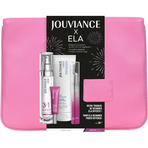 Jouviance Anti-Age Beauty Bag - Normal to Dry Skin Set with 3-in-1 Cream, Eye Lift & Exfoliant
