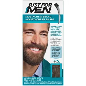 Just For Men Mustache & Beard Coloring - Medium-Dark Brown, M-40 - Ammonia-Free Formula