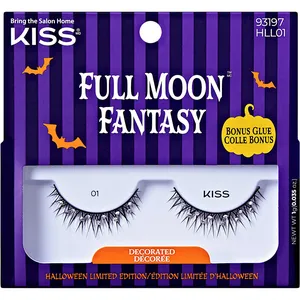 KISS Halloween Full Moon Fantasy False Eyelashes - 12mm Light Volume, Vegan & Cruelty-Free