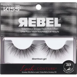 KISS Lash Couture Rebel Collection Downtown Girl False Eyelashes, 1 Pair, Bold & Edgy Look