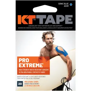 KT Tape Pro Extreme Sonic Blue - Durable Support for Pain Relief, Hypoallergenic, Water-Resistant