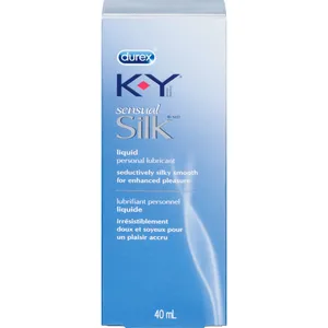 K-Y SENSUAL SILK Personal Liquid Lubricant â€“ Silky Smooth, Water-Based, Doctor Recommended, 8 oz