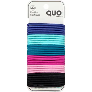 Khaki 32pk No Snag Hair Elastics - Eco-Friendly, Recyclable Packaging, Perfect for All Hair Types