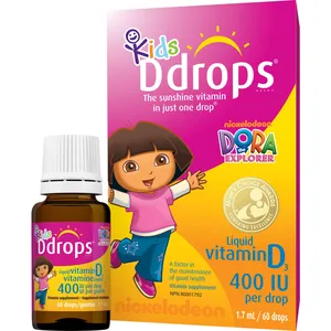 Kids Ddrops 400 IU Vitamin D3, 60 Drops â€“ Award-Winning Non-GMO Formula for Healthy Growth